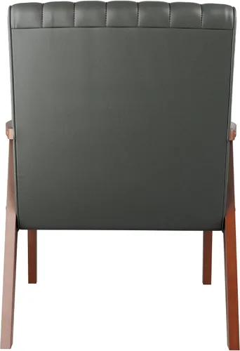 Vista 6 de Edenbrook Carlton - Silla decorativa de madera expuesta para sala de estar, madera real, moderna, canalizada, gris (EH0005CHR00FG)