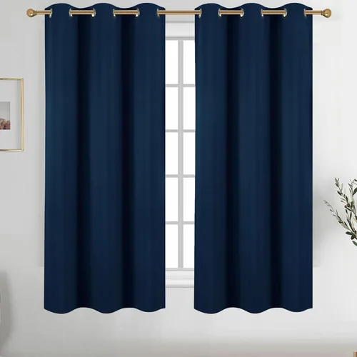 Vista 153 de Diraysid Cortinas opacas beige con ojales para dormitorio, con aislamiento térmico, cortinas de oscurecimiento de habitación, 38 x 54 pulgadas, 2