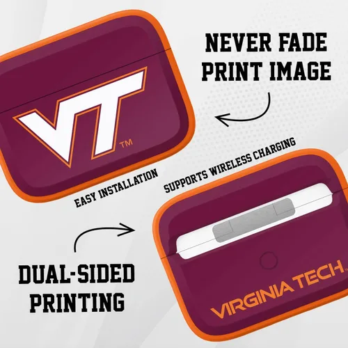 Vista 3 de AFFINITY BANDS Virginia Tech Hokies HDX - Funda compatible con Apple AirPods Pro 1 y 2 (clásico)