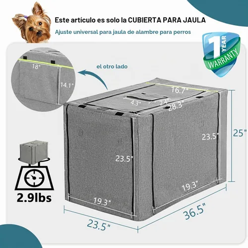 Vista 3 de Funda de poliéster para jaulas de alambre, Petsfit