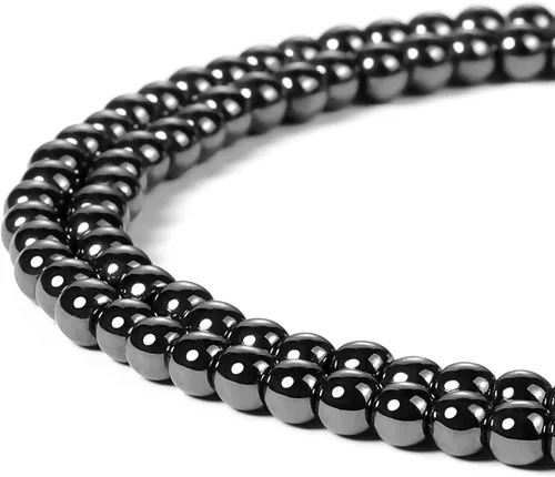 Vista 96 de Cuentas Beadnova redondas de ónix negro de 4 mm, sueltas, para hacer joyas (90-92 piezas)