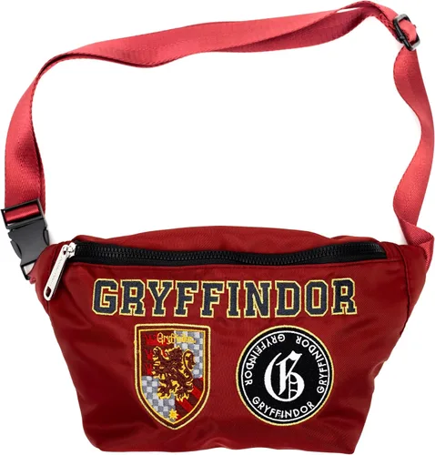 Vista 3 de Bolsa de The Wizarding World of Harry Potter, riñonera con parches bordados para casas de Hogwarts, Parches Gryffindor, The Wizarding World of Harry