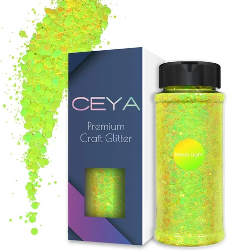 Vista 13 de Ceya - Juego de purpurina camaleón gruesa de 18 colores, 6.3 oz/180 g, polvo de purpurina artesanal con cambio de color, cada 15 ml, copos