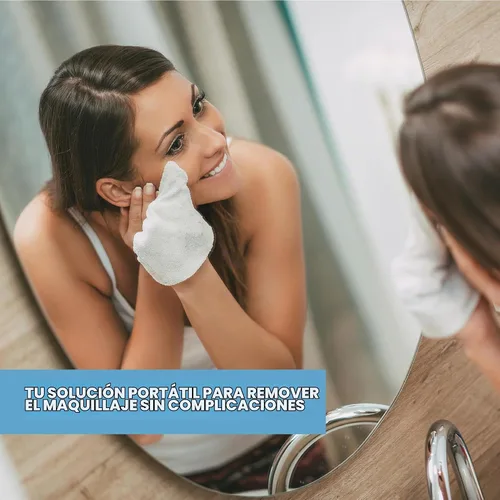Vista 7 de Diamond Wipes Toallitas desmaquillantes limpiadoras e impermeables, paquete de 50 unidades, sin alcohol con vitamina E