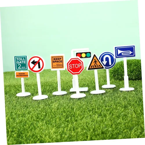 Vista 5 de TOYANDONA Conjunto interactivo de señales de tráfico: señales de tráfico atractivas para el juego cognitivo y el aprendizaje de los niños