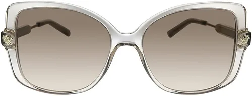 Vista 2 de Versace VE 4390 527013 - Lentes de sol de plástico gris transparente con diseño de mariposa, color marrón