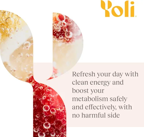 Vista 2 de Mezcla de bebida en polvo de energía Yoli® Passion - Mezcla natural para bebida energética para resistencia y resistencia, 30 sobres - Berry