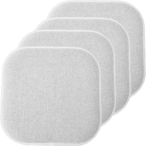 Vista 60 de Sweet Home Collection Cojines de espuma viscoelástica para silla, antideslizantes, diseño de panal de abeja, 16 x 16 pulgadas, paquete de 2