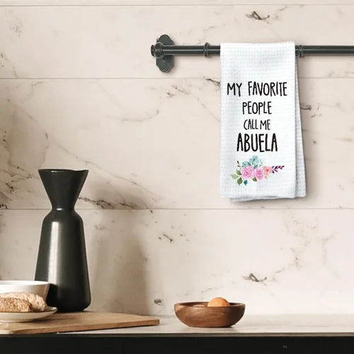 Vista 4 de Toallas de cocina Tzhim para regalos de abuela, toallas de mano para el día de la madre de las abuelas, regalos para abuelas, toallas de cocina y té