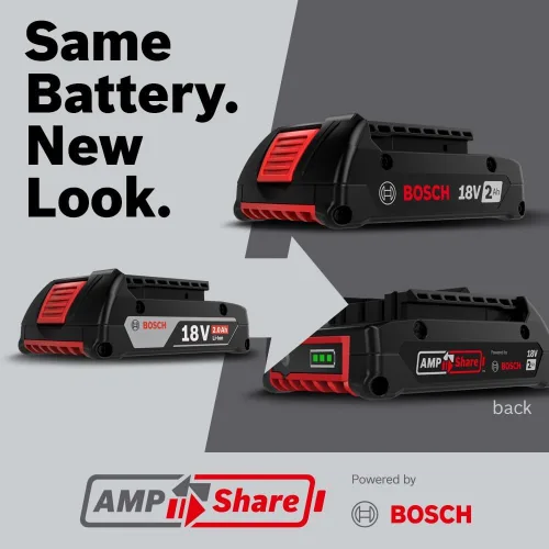 Vista 7 de Bat612- 2PK 18-volt iones de litio 2.0 Ah Bosch slim pack batería con indicador de combustible digital, 2-pack