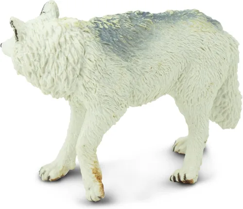 Vista 4 de Safari Ltd. Figura de lobo blanco, realista, pintada a mano de 3.6 pulgadas, juguete educativo para niños, niñas y niños a partir de 3 años