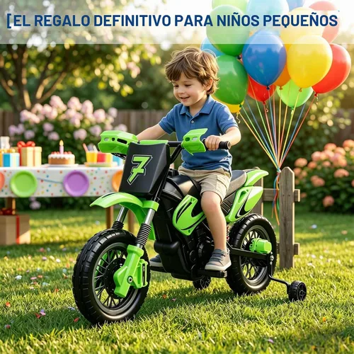 Vista 3 de Bicicleta eléctrica de la suciedad de los niños,Motocicleta de batería de Verde