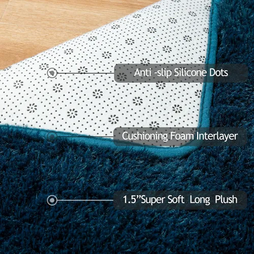Vista 217 de Softlife Alfombra naranja para dormitorio, alfombra de felpa esponjosa para sala de estar para niñas, alfombra lanuda para niños, alfombra suave