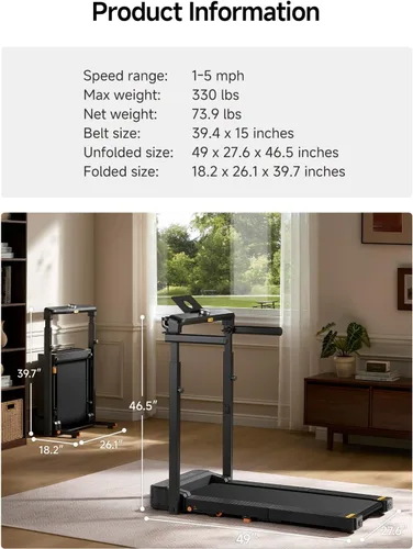 Vista 7 de WalkingPad Cinta de correr plegable, plegado vertical inteligente