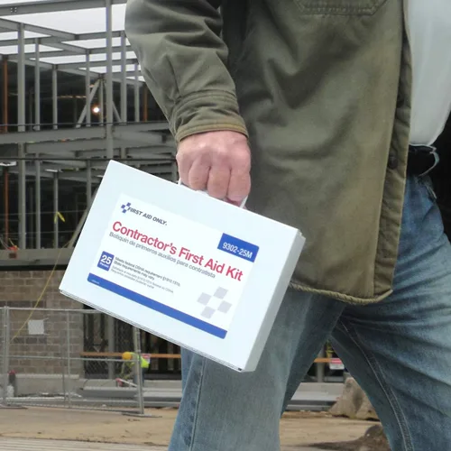 Vista 6 de First Aid Only 9302-25M Kit de primeros auxilios para contratistas para 25 personas para renovación del hogar, lugares de trabajo y vehículos