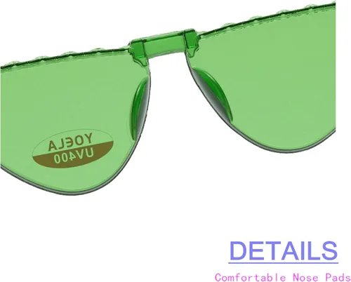Vista 3 de OLIN Yoela Triangle Rimless Sunglasses One Piece Colored Transparent Sunglasses For Women and Men