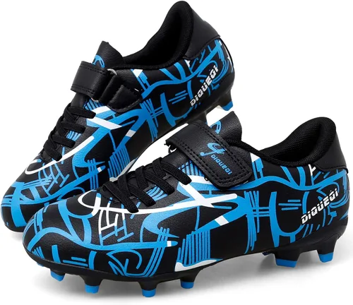 Vista 2 de Rhyme-Zeal Zapatos de fútbol para niños y niñas, atléticos para interiores y exteriores, zapatos de fútbol cómodos