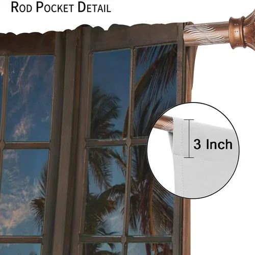Vista 193 de Cortinas de paisaje, ventana 3D, primavera, bosque, vida silvestre, paisajes de naturaleza, dormitorio, sala de estar, cortinas térmicas opacas de 2