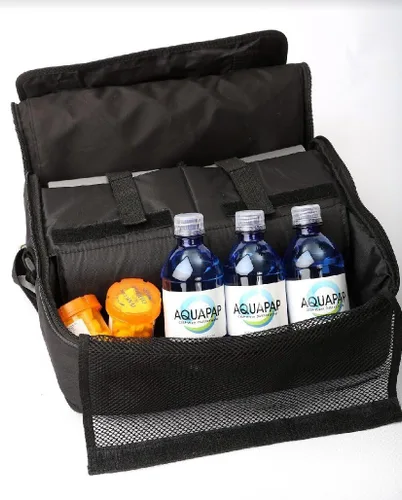 Vista 9 de AQUAPAP Easy Lift - Paquete de 24 unidades de agua CPAP destilada al vapor de 12 onzas Incluye 4 x 6 bolsas de fácil elevación 1 – 2 noches por