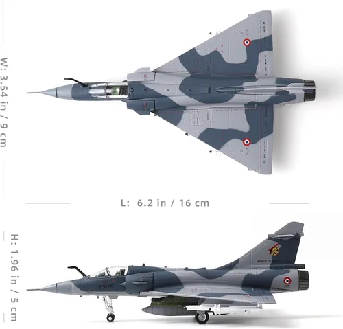 Vista 2 de NUOTIE Dassault Mirage 2000 1/100 Metal Avión Modelo de la Fuerza Aérea Francesa 1. Mirage 2000