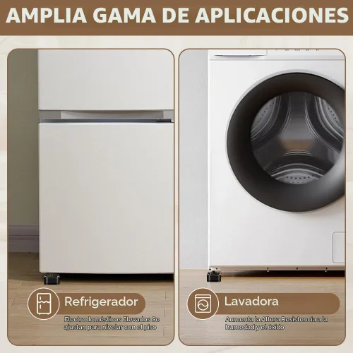 Vista 6 de Elevadores de muebles resistentes de 2 pulgadas, elevadores de cama 2 Pulgadas - Paquete de 4 Negro