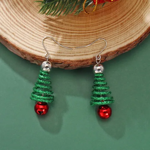 Vista 3 de COIRIS Pendientes de Navidad Pendientes de árbol de Navidad Pendientes de joyería de Navidad Regalo de joyería de Navidad