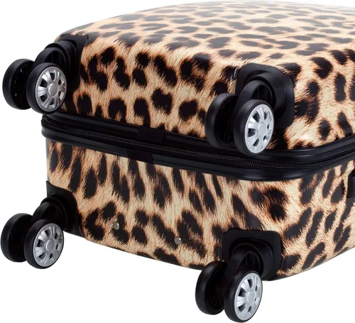 Vista 9 de Rockland - Equipaje Safari con carcasa rígida y ruedas, Leopard), F196-LEOPARD