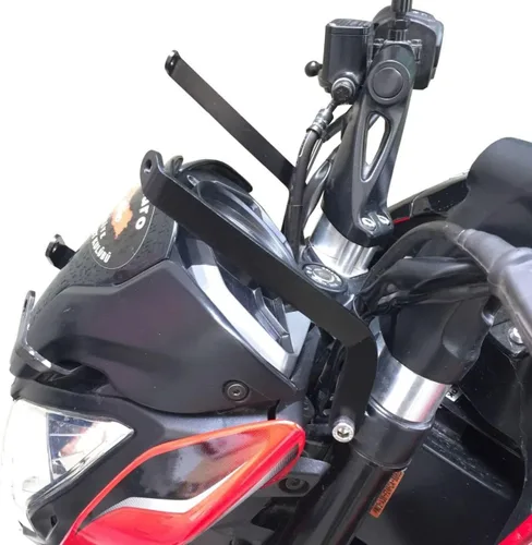Vista 6 de GP Kompozit Parabrisas largo Touring transparente compatible con Bajaj Pulsar NS200 2011-2023 23.2 in