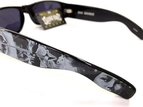 Vista 3 de Dyse One Sombras American Indian Arrow Negro Gafas De Sol California Lowrider Style, Marcos negros lente de tinte limusina negra.