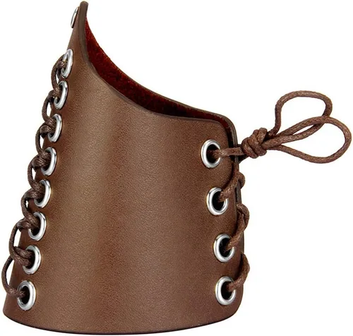Vista 6 de Brazaletes de brazo vikingos de cuero, brazaletes LARP, protectores de brazo en relieve, amuleto de talismán nórdico para hombres y mujeres, regalos