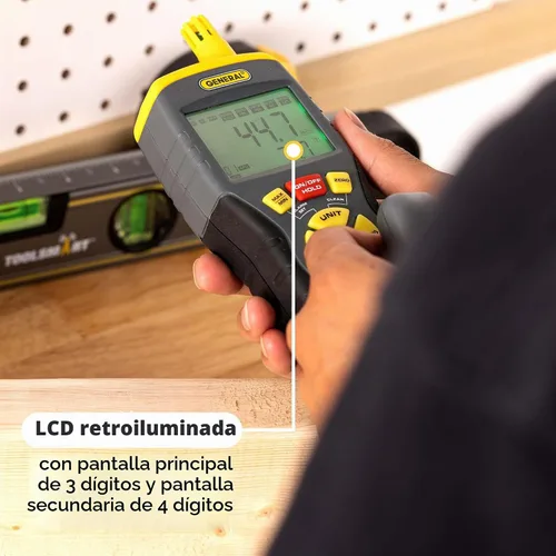 Vista 3 de General Tools Termohigrómetro RHMG650 9 en 1 con medidor de humedad sin
