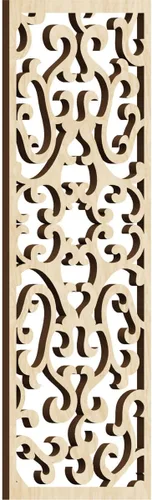 Vista 54 de 9 3/8 pulgadas de ancho x 24 3/8 pulgadas de alto x 1/4 de alto Smithfield paneles de pared de madera con calado, abedul
