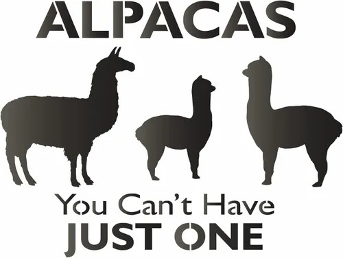 Vista 5 de Plantillas de Joanie Alpaca Can't Have Just One Llama Baby Farm Ranch Art Craft Farmhouse Hobby DIY Letreros reutilizables Mylar