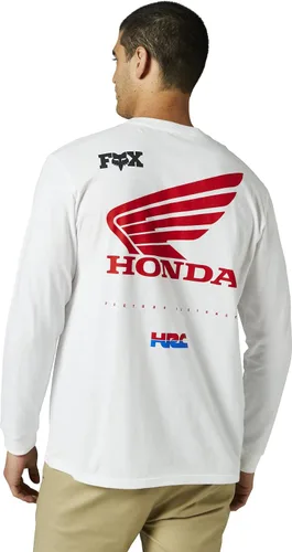 Vista 2 de Fox Racing Camiseta de manga larga Honda para hombre Blanco óptico