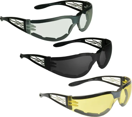 Vista 17 de Anteojos de sol con espuma, para motocicleta. Con diseño de llamas para hombres y mujeres