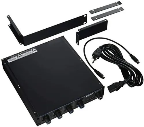 Vista 2 de Shure SCM262 mezclador de micrófono estéreo con alimentación fantasma de 12V, perfecto para restaurantes, clases de aeróbic/clubes de salud