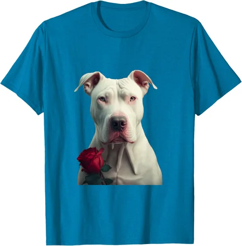 Vista 6 de Dogo Argentino Valentines Day Camiseta, Negro