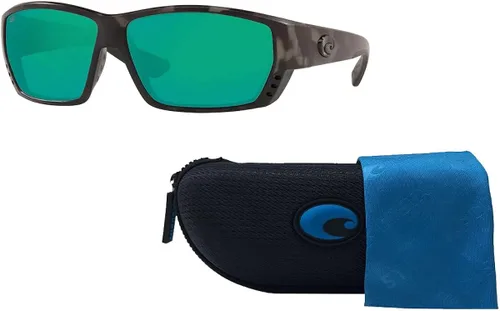 Vista 3 de Costa Tuna Alley 6S9009 - Lentes de sol rectangulares para hombre + paquete con kit de cuidado de gafas de cortesía de diseñador iWear