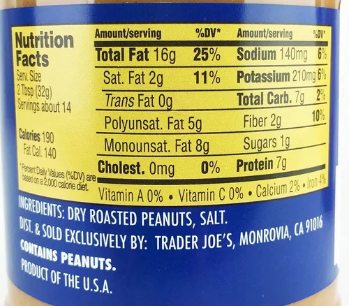 Vista 2 de Trader Joe's - Mantequilla de maní salada crujiente de maní sin blanquear, paquete de 2