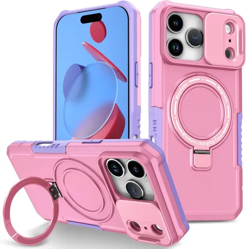 Vista 78 de Funda magnética para iPhone 11, soporte de anillo con ventana corrediza, funda protectora mate a prueba de golpes para iPhone 11 6.1, fundas