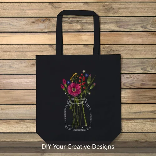 Vista 3 de TOPDesign - Bolsa de lona de algodón súper fuerte, grande de 10 onzas