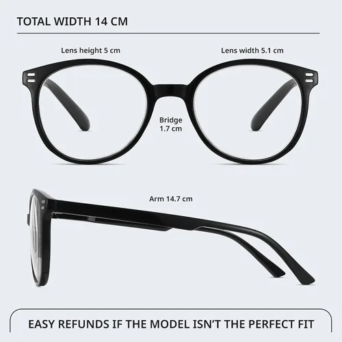 Vista 4 de GIBLOGO Reading Glasses for Women/Men Eye Glasses Blue Light Reading Glasses Cheaters Eyeglasses