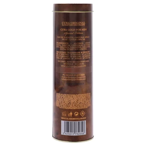 Vista 4 de Cuba Gold Sprecial Edition Eau De Toilette Spray para hombre, 3.4 onzas