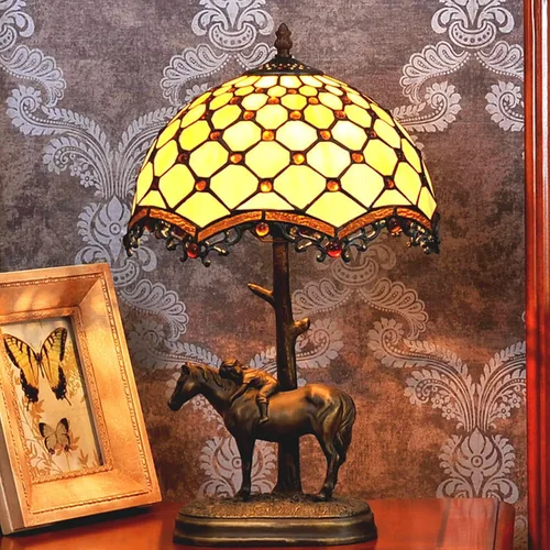 Vista 2 de Tiffany - Pantalla de repuesto para lámpara de cristal, accesorios para lámparas de mesa, lámpara de pie, lámpara de techo, lámpara colgante
