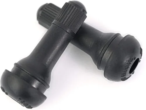 Vista 4 de 8 vástagos de válvula de neumático TR413 sin cámara de alta calidad, vástago de válvula de neumático de goma negra, universal para agujeros