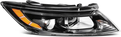 Vista 7 de Faro Transparente Lente Carcasa Negra para Kia Optima SXL 2013