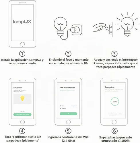 Vista 7 de Lighting EVER Bombillas LED inteligentes, compatibles con Alexa y Google Assistant, equivalente a 60 vatios, regulables con aplicación