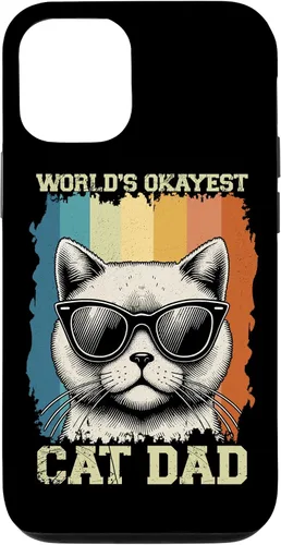 Vista 26 de World's Okayest Cat Dad Cat Lover Animal Father's Day Parent Case for iPhone 16