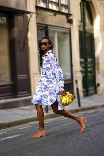 Vista 7 de Zapatos de tacón bajo para mujer, zapatos de tacón cerrado, puntiagudos, zapatos de vestir casuales con espalda descubierta