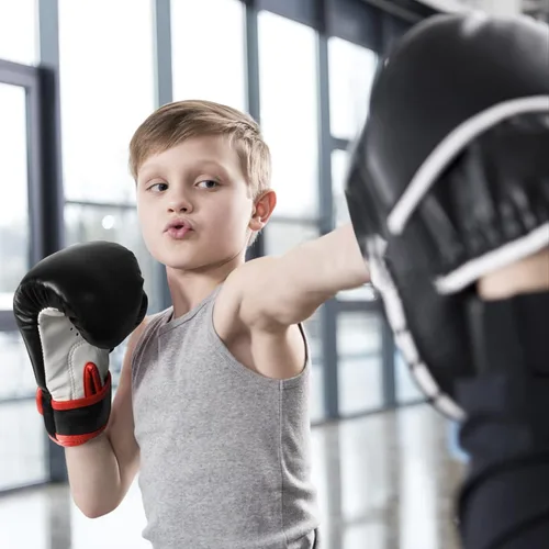 Vista 5 de Guantes de boxeo para niños, transpirables, de primera calidad, para saco de boxeo, kickboxing, MMA